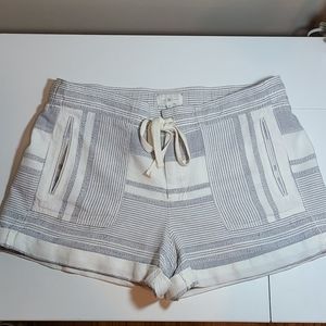 LOU & GREY DRAWSTRING  LINEN & COTTON  SHORTS SZ M